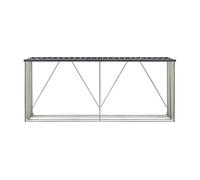 casa.pro Leñero Exterior Kalmar Soporte para Leña Estante para Leña Cubierto Almacenamiento de Madera para Chimenea Sistema Clipping Acero Galvanizado 352 x 80 x 152 cm - Gris antracita