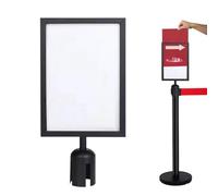 Soporte Para Letreros: Material De Acero Duradero Y Resistente, Equipo De Marketing De Profesional, Pedestal Negro De Doble Cara A4, Avanzado De Protección Del Marco Para Carteles | Ayud