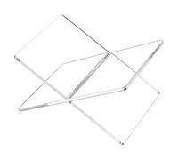 Soporte para libros abierto - Soporte acrílico en forma de X con esquinas redondeadas | Entorno de soporte de exhibición de libros para Biblias, libros de texto, libros de iglesia, libros de arte, lib