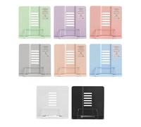 Soporte para libros ajustable de seis ángulos, soporte para libros de acero inoxidable resistente, soporte para documentos para leer, cocinar, estudiar, trabajo de oficina, negro,