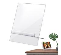 Soporte para libros de acrílico, tableta y libros de recetas, soporte portátil, para encimeras de cocina, amigos, interiores, hogar, lugar de trabajo, biblioteca, escuela, museo y más