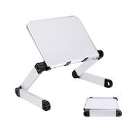 Soporte para Libros de Cocina, Lectura Atril Plegable con Altura y ángulo Plegado Ajustable Apoyar de Pie en la Mesa o Cama para Portátil, Tableta, Libros de Texto Grandes y Pesados(Blanco)