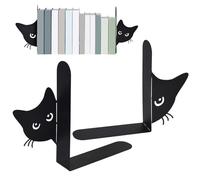 Soporte para Libros De Dos Piezas con DiseñO De Gatos Adorables Soporte para Libros De Metal, EstanteríA De Escritorio, Ideal para Oficinas, Salas De Estudio En Casa Y Aulas.