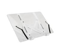 Soporte para Libros de Escritorio, Acrílico, Estable, Plegable, para Libros, Ajustable, Decorativo, Elegante, Multiusos para Oficina para Personas Mayores (Blanco)
