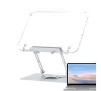 Soporte para libros para lectura, soporte de exhibición ajustable de 360 grados, soporte para libros con clip de página, para chefs, hogar, escuela, universidad, dormitorio, aula, biblioteca, cocina