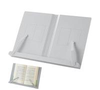 Soporte para libros, soporte para libros para lectura, soporte ajustable con clips de página, soporte para libro de recetas, soporte multifuncional para documentos de escritorio para revistas