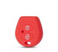 Soporte para Llave para Polo para Golf para Passat para Bora para Jetta para Sharan Octavia para Seat Leon para Ibiza Funda Silicona Llave Remota Coche con 2 Botones Llave(Red)