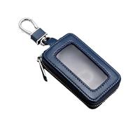 Soporte para llaves, cartera de cuero para llaves, organizador inteligente de llaves, de monedas con cremallera con gancho de metal y llavero, almacenamiento remoto para llavero, accesorio