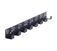 Soporte para llaves con robusto, grande 19 a 32 | Ahorro de espacio de metal negro con gancho para el hogar, oficina, pared, organizador de herramientas, contenedor