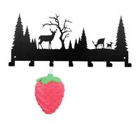 Soporte para llaves de pared | con 7 ganchos de metal autoadhesivos, moderno organizador de pared para llaves de pared, para instalación de porte D Armoire Tiroir Support Lit Chevalet de Scie Cadre de