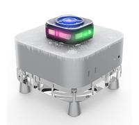 Soporte para Mac mini con enfriador, soporte de escritorio acrílico sin retraso con enfriador magnético de pantalla LED RGB, semiconductor de 15 W de refrigeración rápida, accesorios compatibles con