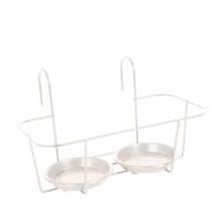 Soporte Para Macetas Colgante De 2 Macetas Pequeñas, Blanco, 34cm