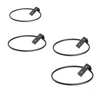 Soporte para macetas montado en la pared para anillo, construcción de hierro sólido resistente, diseño plegable que ahorra espacio, color negro, soporta hasta 40 libras, varios tamaños, paquete de 6
