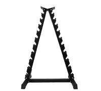 Soporte para mancuernas con forma de pirámide, para gimnasio, de acero, para ahorrar espacio, rack vertical robusto para el gimnasio
