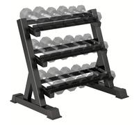 Soporte para Mancuernas de 3 Niveles, Estante para Pesas, Almacenamiento para Gimnasio en Casa, 1000 lb