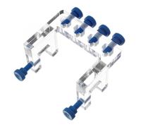 Soporte para Manguera de Acuario HBT-1 de Acrílico 4 ranuras | Fijación Tornillos Pared del Tanque, Gestión Ordenada, para Tubos de Aire y Sistemas de Dosificación