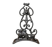 Soporte para manguera de agua, diseño de pájaro de hierro vintage | Colgador de manguera de jardín montado en la pared, organizador de almacenamiento de manguera resistente