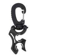 Soporte para manguera de buceo, hebilla de gancho para buceo, baja presión, doble BCD para entusiastas del buceo (negro)