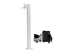 Soporte para Manguera de jardín con Grifo, Columna de Agua de Acero Inoxidable, Grifo de Suelo, Grifo Exterior anticongelante.