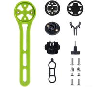 Soporte para manillar de bicicleta de carretera para Garmin para dispositivos compatibles con Bryton, incluye 3 bases adaptadoras, extensión central y soporte de luz ajustable para una visión óptima