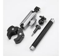 Soporte para manillar de motocicleta, abrazadera de aleación ajustable de 360° para barras de 20-50 mm, compatible con GoPros Hero-3-10, Insta360-DJI-Osmo Action (B)