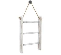 Soporte para mantas - Toallero de 3 niveles, estante decorativo en forma de escalera inclinada | Soporte de madera versátil, organizador de toallas para baño, toallero y así