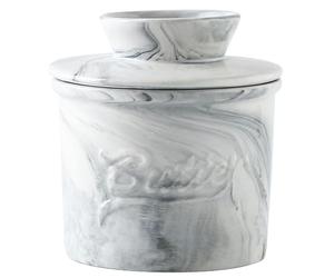 Soporte para mantequilla - 3,94 x 3,94 pulgadas de cerámica para cocina, reunión de vacaciones portátil con vaso de almacenamiento, recipiente de mesa para , picnic, brunch, cena, familiar