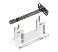 Soporte para maquinilla de afeitar de viaje - Soportes horizontales de 15 cm, base acrílica antideslizante, unidad organizadora de baño | Accesorio de aseo para hombre Vanity Dad Travel Shower Estante