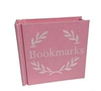 Soporte para marcapáginas para libros, organizador de escritorio impreso en 3D con diseño claro y compatibilidad de escritorio (rosa)