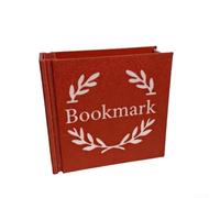 Soporte para marcapáginas para libros, organizador de escritorio impreso en 3D con diseño claro y compatibilidad de escritorio (rojo)