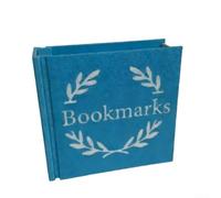 Soporte para marcapáginas para libros, organizador de escritorio impreso en 3D con perfil neutro, adecuado para varias configuraciones de escritorio (azul)