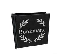 Soporte para marcapáginas para libros, organizador de escritorio impreso en 3D con perfil neutro, adecuado para varias configuraciones de escritorio (negro)