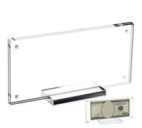 Soporte Para Marco De Billetes De Dólar, Soporte Para Letreros De Acrílico, Letrero Transparente, Vitrina Para Billetes De Dólar Con Base, Protector De Papel Para Billetes, Regalo De Colección Para