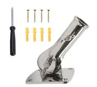 Soporte para mástil de bandera de acero inoxidable 316 resistente para postes de 1 pulgada de diámetro con soporte de ajuste de 180 grados y fijación reforzada para vehículos al aire libre