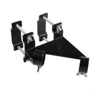 Soporte para mástil de bandera de acero inoxidable, sin taladro, soporte negro resistente, fácil instalación para barandilla de balcón, valla de cubierta, caravana, se adapta a postes de hasta 1