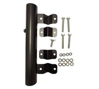 Soporte para mástil de bandera montado en escalera para remolque, montaje resistente con tornillo, fácil instalación, soportes de bandera de campistas, soporte de bandera de acero al carbono