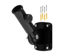 Soporte para mástil de bandera, soporte de metal ajustable, integridad estructural mejorada, soporte de aleación de aluminio inoxidable, exhibición vertical y horizontal de bandera para barandillas