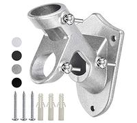 Soporte para mástil de bandera, soporte de poste de bandera de casa de 2 posiciones, soporte de aluminio resistente, herrajes de acero inoxidable, fuerte y a prueba de óxido, diámetro interior de 1