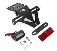 Soporte para Matrícula De Motocicleta, Portamatrículas Moto Soporte Placa de Matrícula con LED Luz Ajustable Titular de Licencia, Kit Eliminador De Guardabarros Universal para Motocicleta