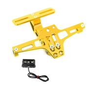 Soporte Para Matrícula Trasera Ajustable Para Motocicleta Para YAMAHA TRACER 900GT Tracer 700 900 GT Tracer700gt MT09 MT07 2021(Oro)