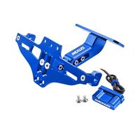 Soporte para matrícula Trasera de Motocicleta para GILERA Nexus 125 250 300 500 Soporte De Matrícula con Marco para Luz LED(Blue)