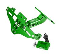 Soporte para matrícula Trasera de Motocicleta para Zontes Shengshi 310R 310X 310V 310 T2 G1 125 U1 U 155 ZT 125 T310 350E Soporte para Matrícula Trasera con Luz Intermitente(Green with Logo)