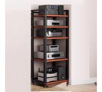 Soporte para medios AV de 5 niveles, fácil de montar, para reproductores de DVD, consolas de juegos, proyector, impresora, almacenamiento de discos y CD