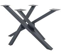CLP Soporte para Mesa De Comedor Jimmy En Forma De Mikado I Patas para Mesa De Salón o Conferencia Moderna & Metálica, Color:Gris, Tamaño:120x70x72 cm