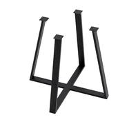 Soporte para mesa de comedor kemijärvi acero 72x80x80cm - negro [en.casa]