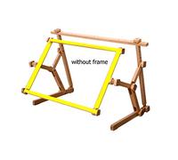 Soporte para mesa y sofá "Professional" con/sin marco de bordado, ajustable, madera, marrón, ohne Stickrahmen