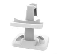 Soporte para Meta Quest33S VR con cargador y colgador de gafas AR, diseño ABS robusto que proporciona almacenamiento estable y accesible de equipos de realidad virtual (blanco)