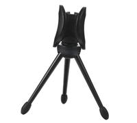 Soporte para Micrófono de Escritorio Trípode 2 Piezas de Plástico Negro | Base de Patas Plegables, Uso sobre Mesa, Formato Portátil, Juego de 2 Unidades