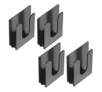 Soporte para Micrófono de Radio de Coche Negro Metal 4 Piezas | Gancho de Fijación Respaldo, Acceso Rápido, para Distintas Necesidades de Interior