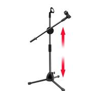 Soporte para micrófono: extensión de brazo de horca, base resistente a los